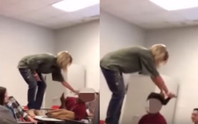 學生打瞌睡「女老師爬桌上狂拉頭髮」被學校開除，沒想到1400名學生氣炸連署：她是好老師