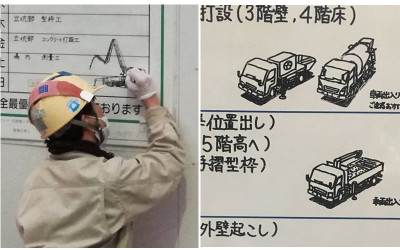 日本建築工人在留言板「徒手畫可愛塗鴉」，超細膩筆法讓網一看直誇：被建築工程耽誤的畫家