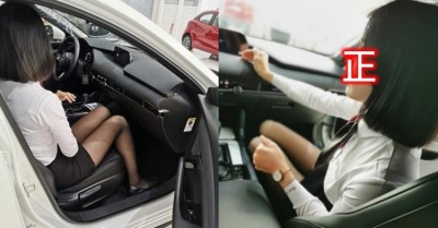 Mazda車廠遇上超正女業務！一轉身...「絕美臉蛋+黑私襪」超誘人：求正面！